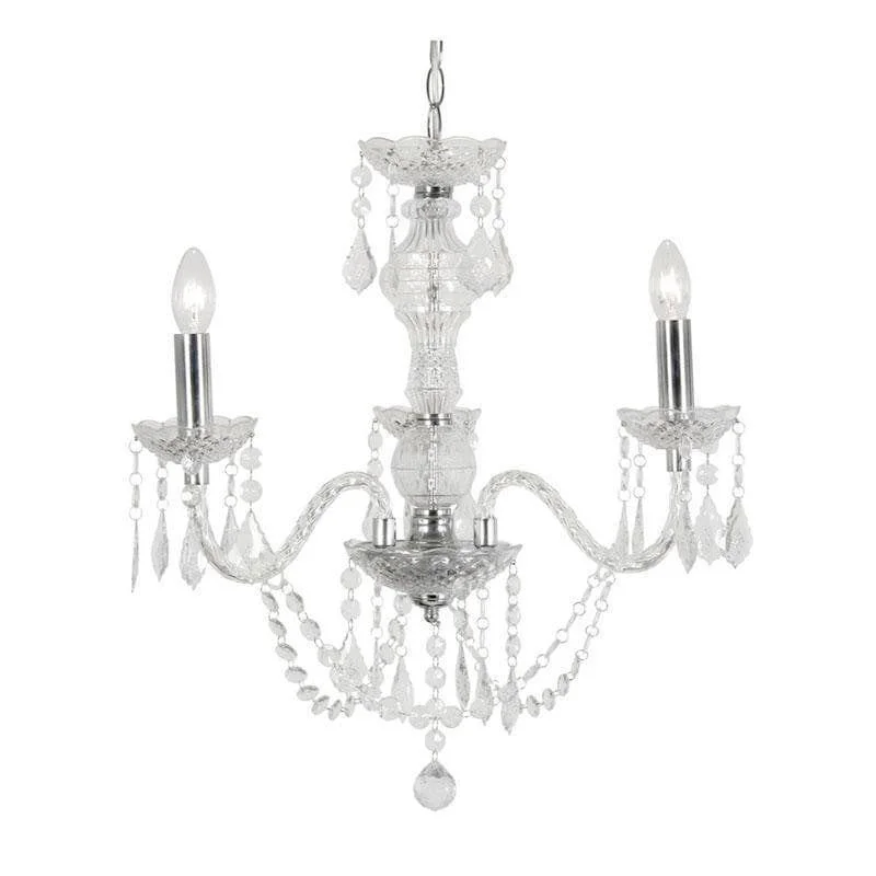 Large Chandeliers for Grand Halls and FoyersMarie Therese 3 Light Acrylic Chandelier