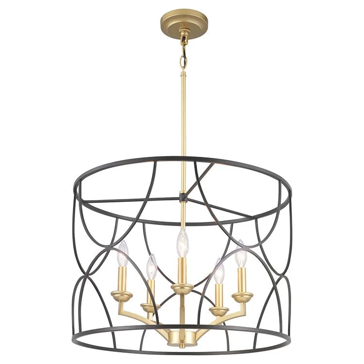 Chandeliers for High Ceilings to Fill Vertical SpaceLandree Five-Light Chandelier