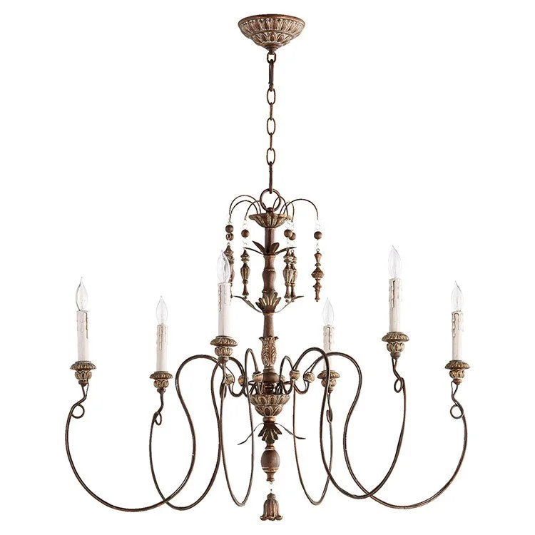 Rustic Wood Chandeliers for Country - Style HousesSalento Six-Light Chandelier