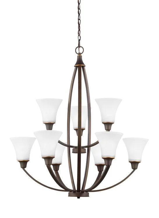 Chandeliers with Venetian Glass for a Luxurious LookMetcalf Nine-Light Two-Tier LED Chandelier