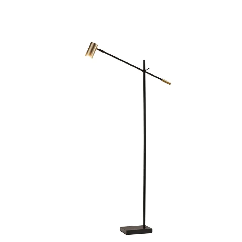 Metal Floor Lamp with a Matte Black Finish for a Sleek LookAdesso Collette Adjustable Arm Dimmable LED Floor Lamp