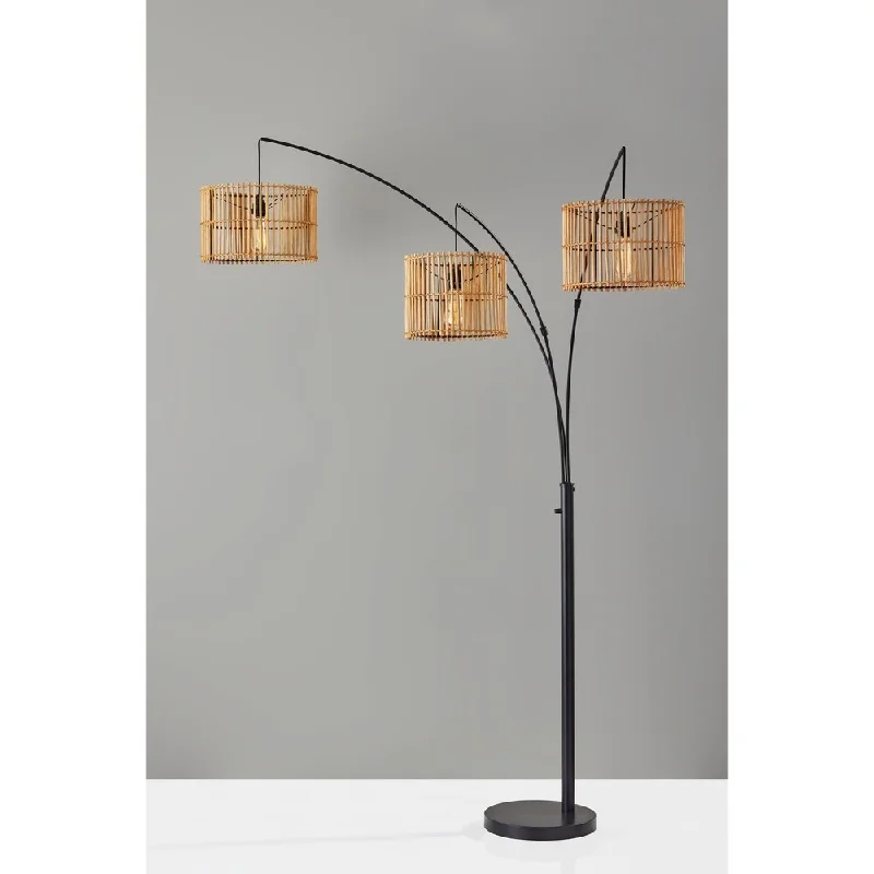 Adjustable Height Floor Lamp for Versatile Lighting NeedsAdesso Dark Bronze Cabana Arc Lamp