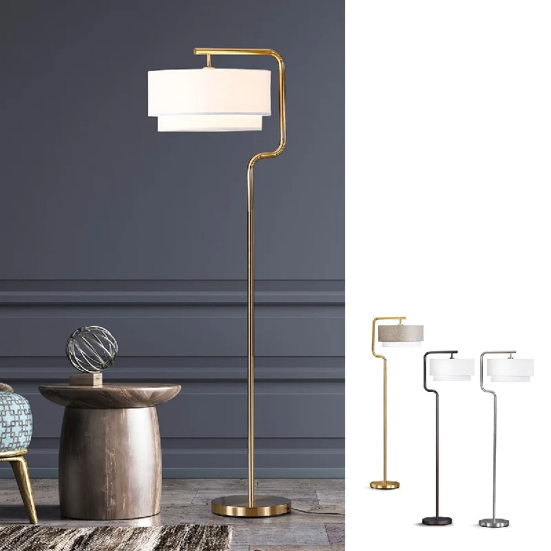 Fabric Floor Lamp with a Linen Shade for a Relaxed AestheticAviate 63"H Metal Floor Lamp