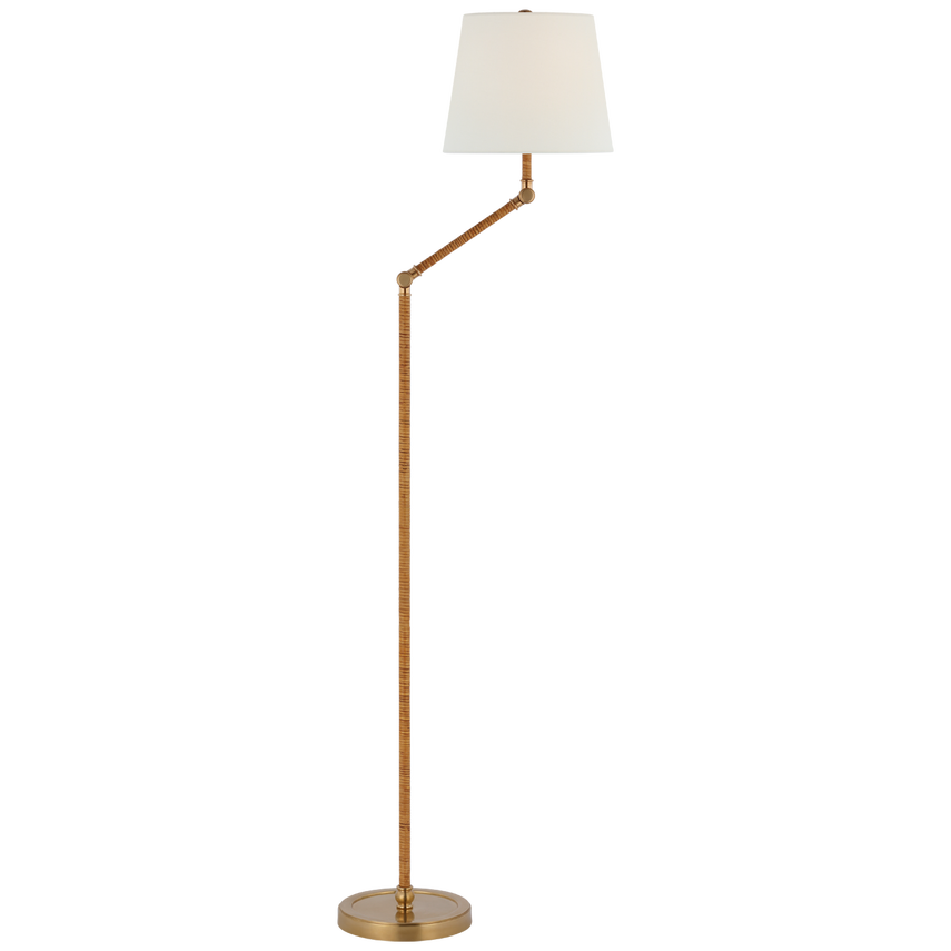 Industrial Style Floor Lamp with Exposed Bulbs for Loft ApartmentsBasden Bridge Arm Floor Lamp