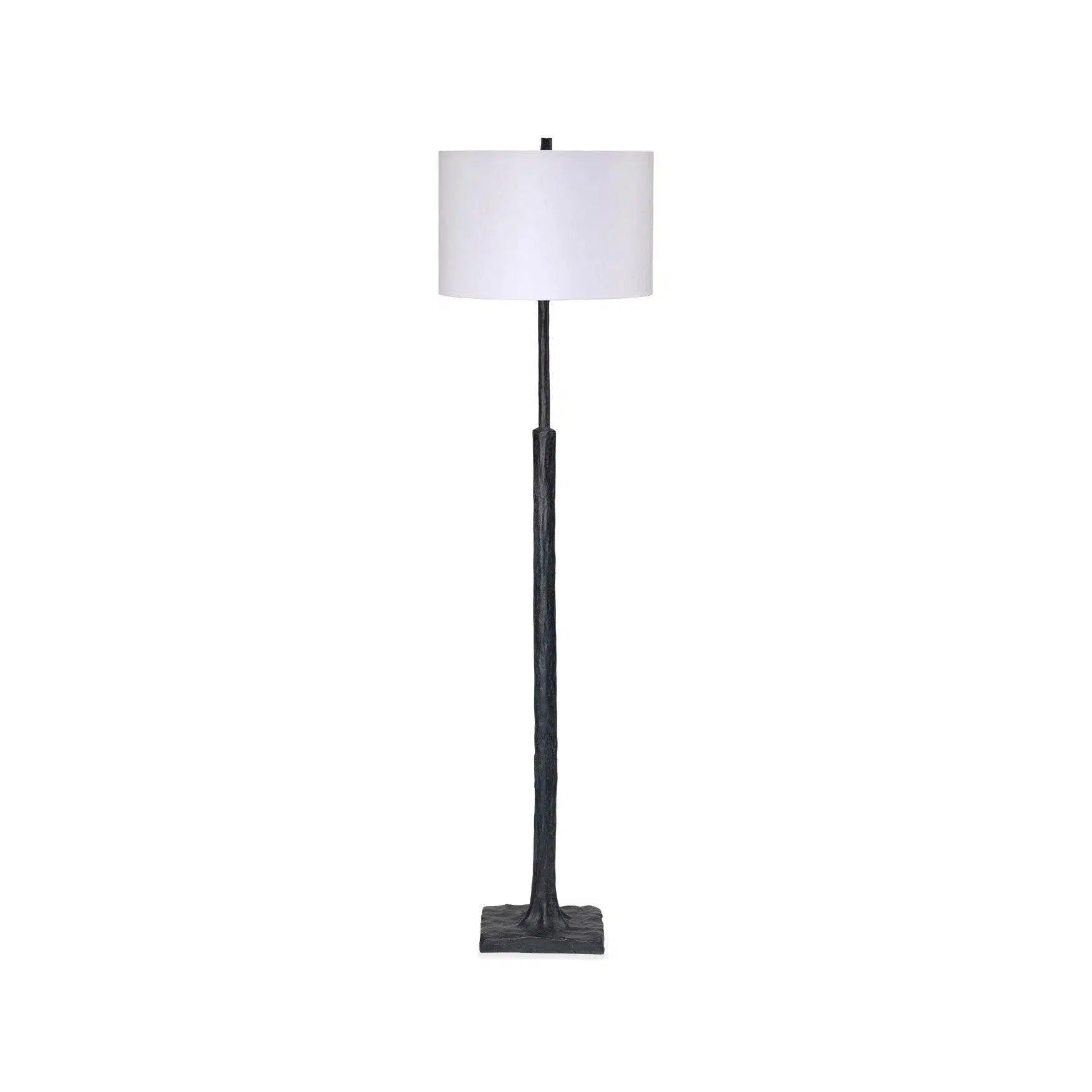 Wood Floor Lamp with Natural Grain for a Warm and Organic FeelBlack Polyresin Humble Floor Lamp