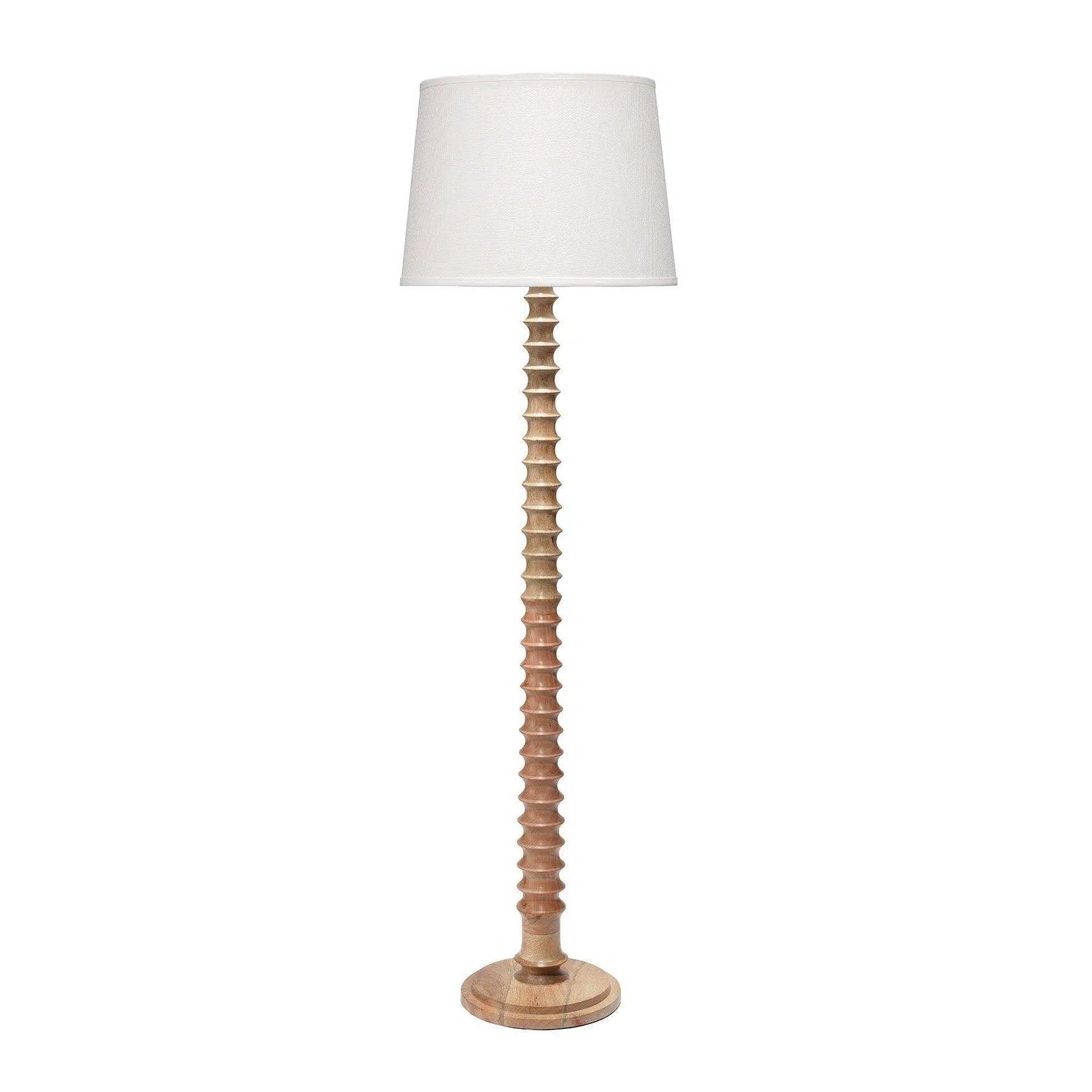 USB Charging Port Floor Lamp for Convenient Device ChargingCoastal Style Natural Mango Wood Revolution Floor Lamp