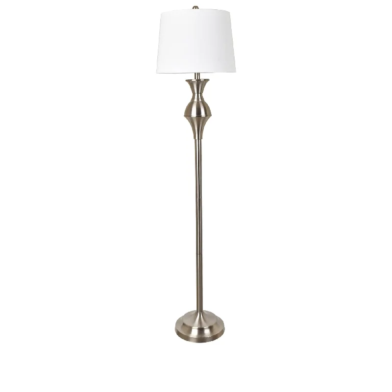 Glass Floor Lamp with Frosted Shades for Soft Diffused LightCrestview Collection Murray 60" Silver Metal Floor Lamp - 14x14x60.5