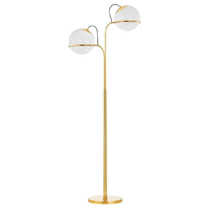 USB Charging Port Floor Lamp for Convenient Device ChargingHingham 2-Light Floor Lamp