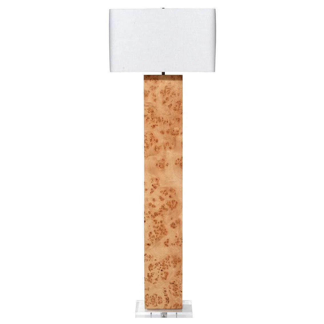 Dimmable Floor Lamp for Adjustable Lighting AmbianceNatural Burl Wood 63" Parallel Floor Lamp