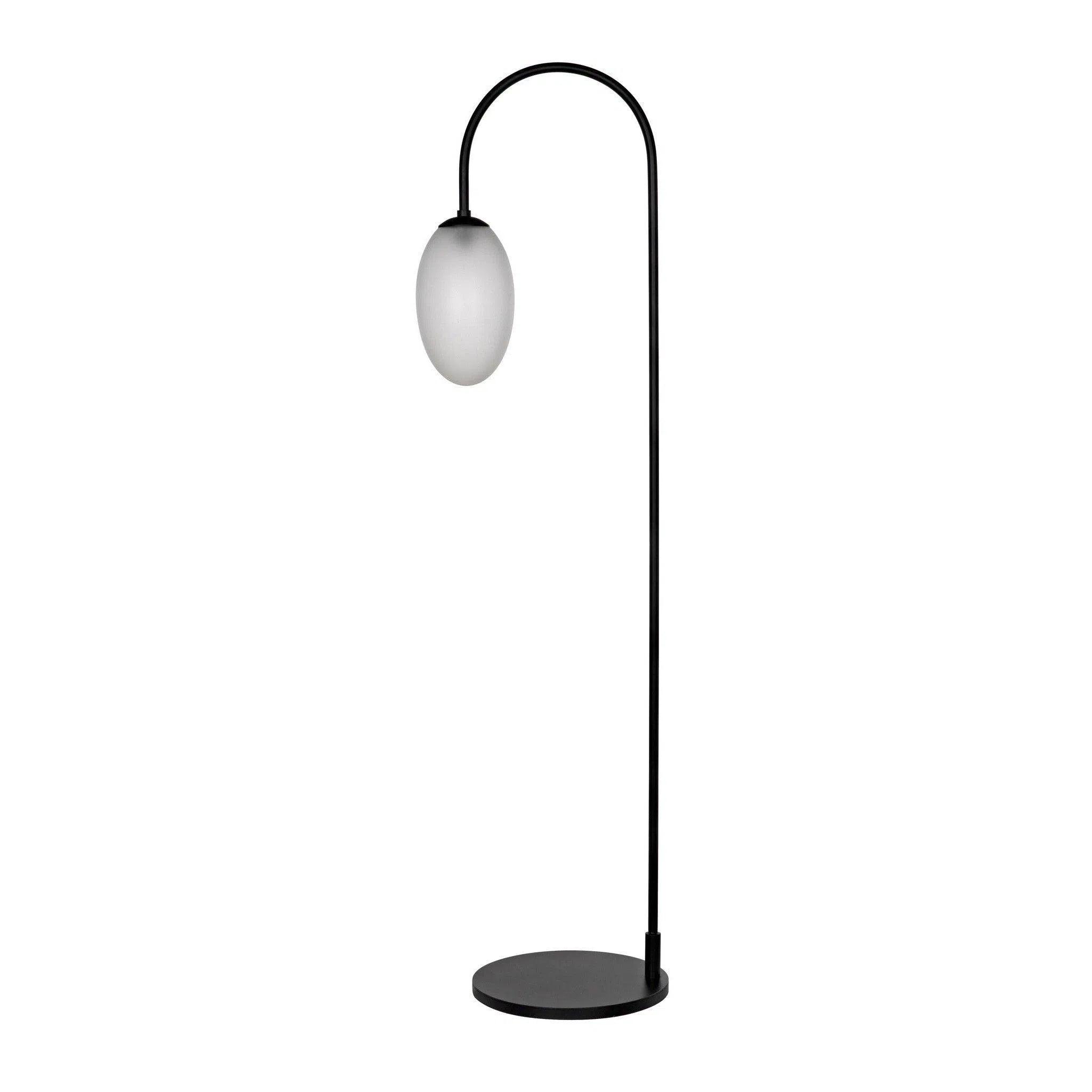 Smart Floor Lamp with Voice Control and Bluetooth ConnectivitySwan Floor Lamp, Black Steel