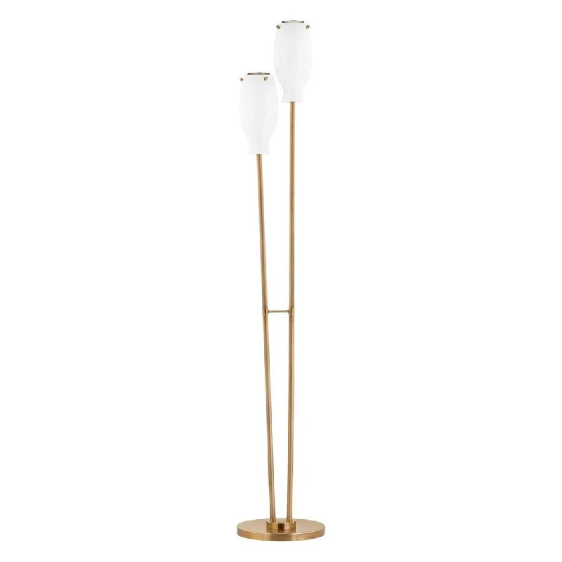 Industrial Style Floor Lamp with Exposed Bulbs for Loft ApartmentsGeyser 2-Light Floor Lamp