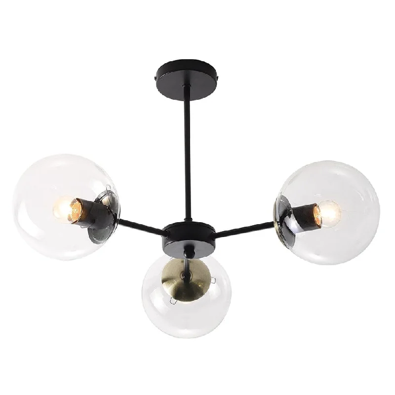 Modern Minimalist Ceiling Lights for Contemporary InteriorsClover Chandelier 3 Light Black or Chrome